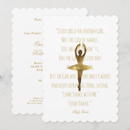 Ballett-Erwägung Tänzer Ballerina Quote-Tanz Einladung