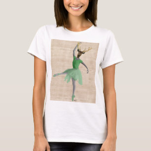 Ballett Hirsch in Grün 2 T-Shirt