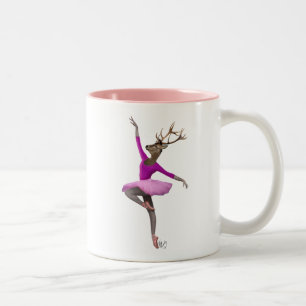 Ballett Hirsch in Rosa Zweifarbige Tasse