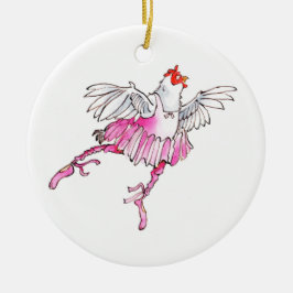 Ballett-Huhn-Weihnachtsverzierung Keramik Ornament