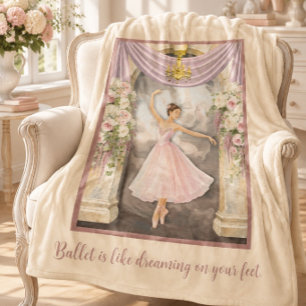 Ballett ist wie Träumen auf deinen Füßen Ballerina Sherpadecke
