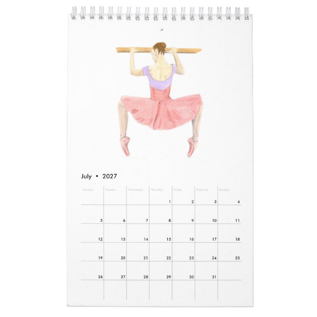 Ballett-Kunst-Kalender Kalender (Jul 2027)