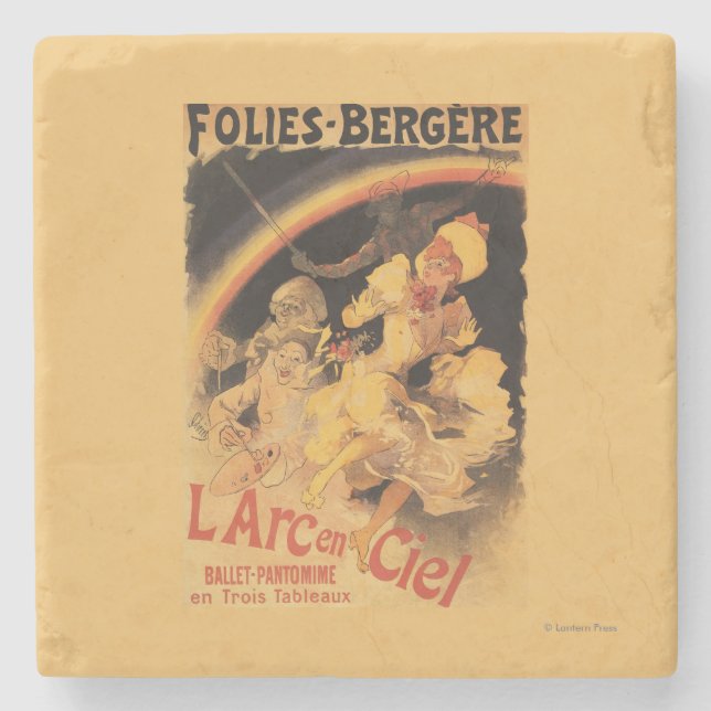 Ballett L'Arc-en-Ciel bei Folies-Bergere Steinuntersetzer (Vorderseite)
