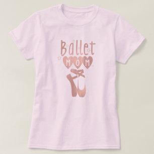 Ballett-Mama Rosa Roségold Sterne & Herzen T-Shirt