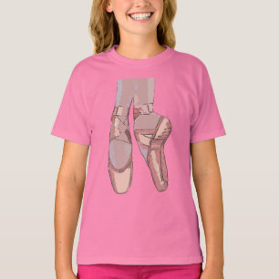 Ballett-Pantoffel-Zehe-Schuhe T-Shirt