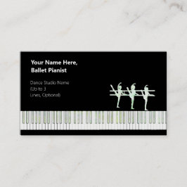 Ballett Pianist Iridescent Green Var. Glitzer Visitenkarte