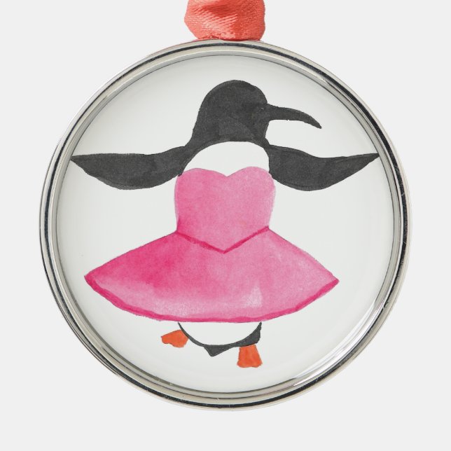 Ballett-Pinguin Ornament Aus Metall (Vorne)