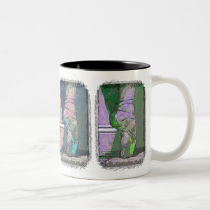 Ballett Pointe Schuh in der vier FarbTasse Zweifarbige Tasse