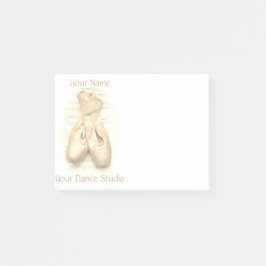 Ballett Pointe Schuhe malten personalisiert Post-it Klebezettel