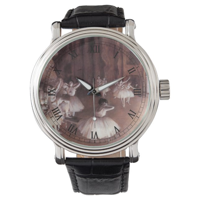 Ballett-Probe auf der Bühne von Edgar Degas Armbanduhr (Vorderseite)