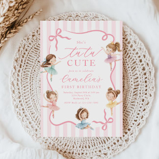 Ballett Rosa Mädchen Schleife Tutu Ballerina 1. Ge Einladung