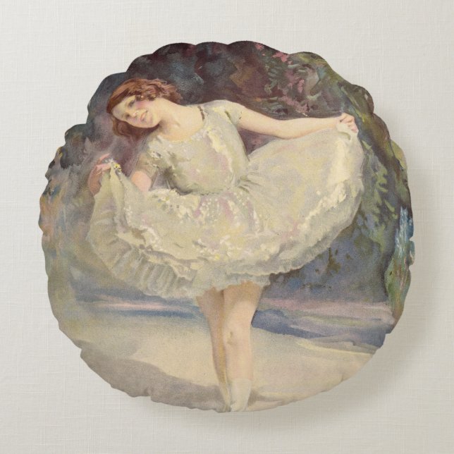 Ballett Rundes Kissen (Vorderseite)