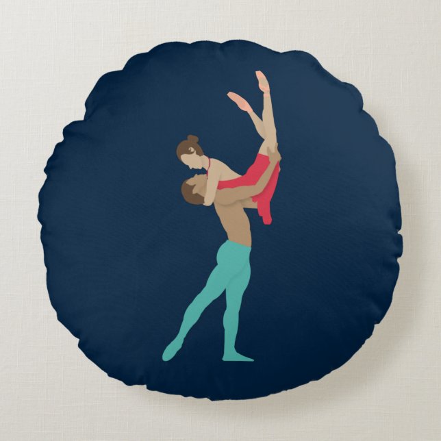 Ballett Rundes Kissen (Vorderseite)