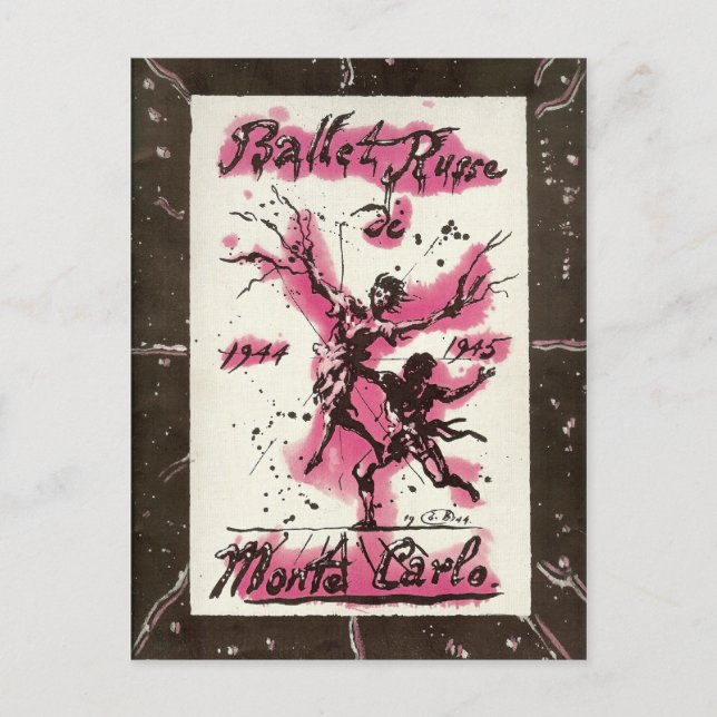 Ballett Russe de Monte Carlo 1944-45 Postkarte (Vorderseite)