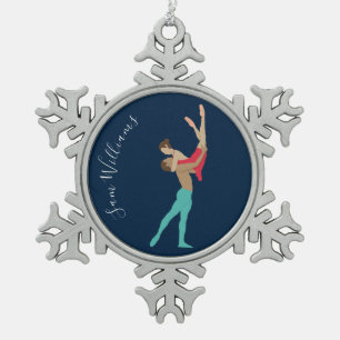 Ballett Schneeflocken Zinn-Ornament