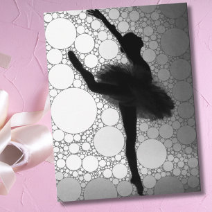 Ballett Schwarz-weiß Ballerina Postkarte