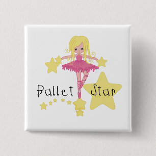 Ballett-Stern-T-Shirts und Geschenke Button