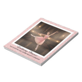Ballett-Tanz-Autogramm-Notizblock Roségold Glitter Notizblock