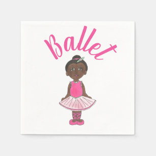 Ballett Tanz Erwägung Rosa Tutu Ballerina Tänzer Serviette