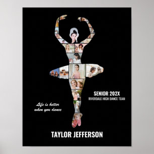 Ballett-Tanz Individuelle Fotocollage Mädchen Ball Poster