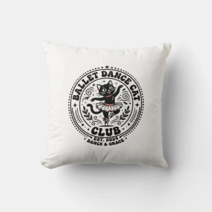 Ballett-Tanz-Katz-Haustierliebhaber-Shirt Kunst -  Kissen