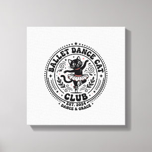 Ballett-Tanz-Katze-Haustierliebhaber-Shirt Kunst - Leinwanddruck