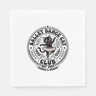 Ballett-Tanz-Katze-Haustierliebhaber-Shirt Kunst - Serviette