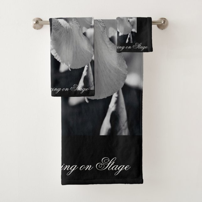 Ballett Tanzen auf Bühne in Schwarz und Weiß Badhandtuch Set (Insitu)