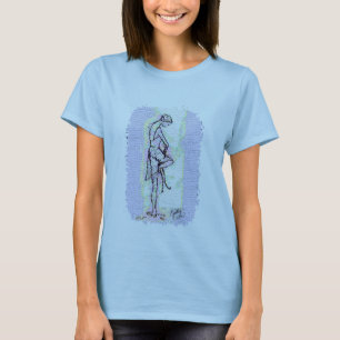 Ballett-Tänzer, der Schuh-T - Shirt bindet