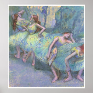 Ballett-Tänzer in den Flügeln, 1890-95, entgasen Poster