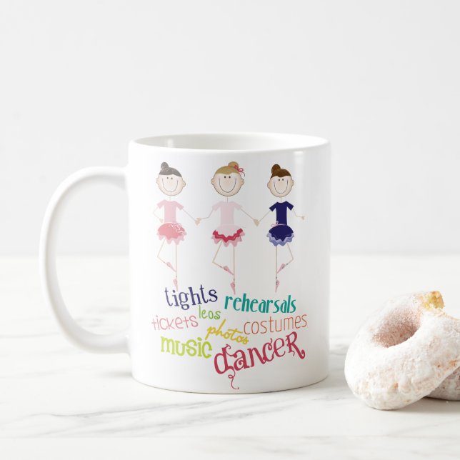 Ballett-Tänzer Kaffeetasse (Mit Donut)