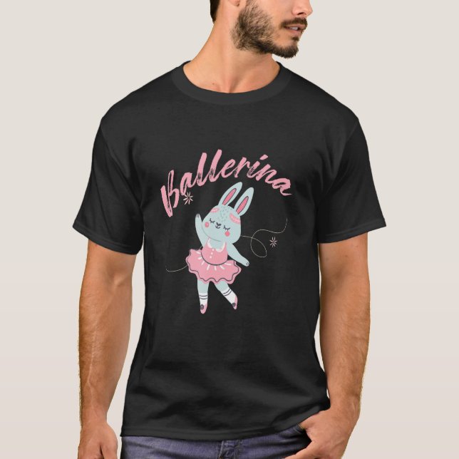 Ballett Tänzerin Ballerina Rabbit Bunny Dance Musi T-Shirt (Vorderseite)