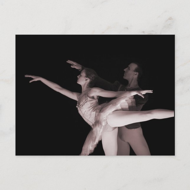 Ballett - Tanzpartner 2 - Rot Postkarte (Vorderseite)