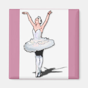 Ballett Thema Pink Ballerina Magnet