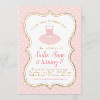 Ballett Tutu Geburtstag Einladung
