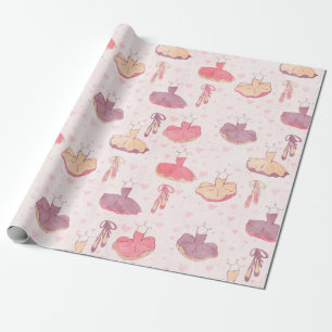 Ballett Tutu Kleid und Pointe Schuhe Geschenkpapier