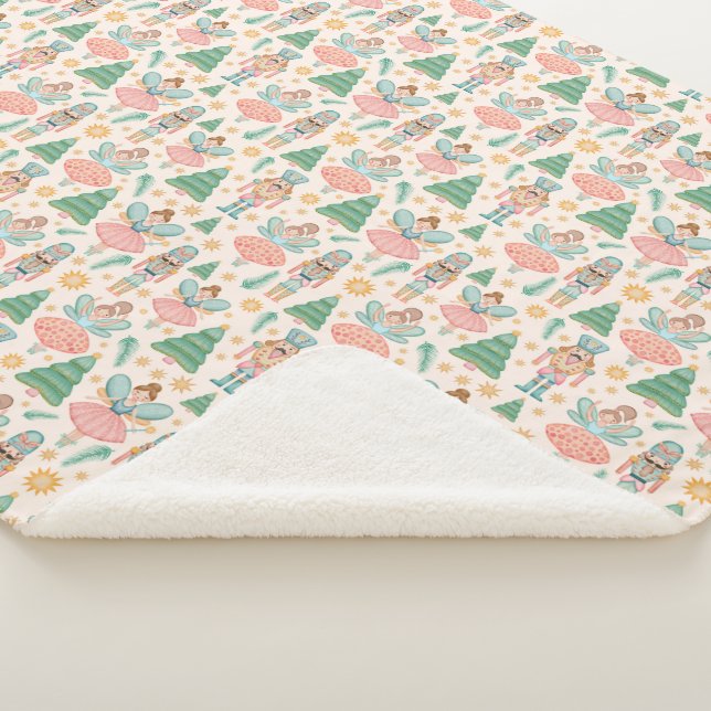 Ballett und Fairies auf Creme-Hintergrund Sherpadecke (3/4)