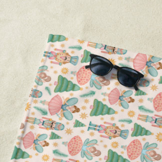 Ballett und Fairies auf Creme-Hintergrund Strandtuch