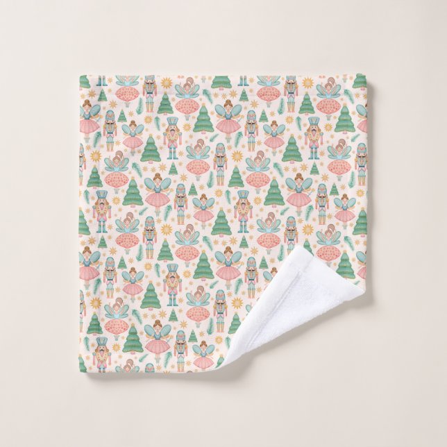 Ballett und Fairies auf Creme-Hintergrund Waschlappen (Waschlappen)