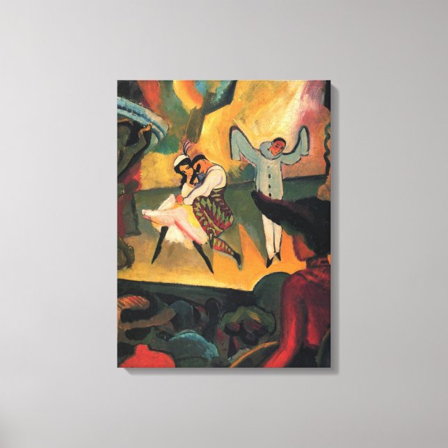 Ballettbusse, russisches Ballett mit August Macke Leinwanddruck (Vorderseite)