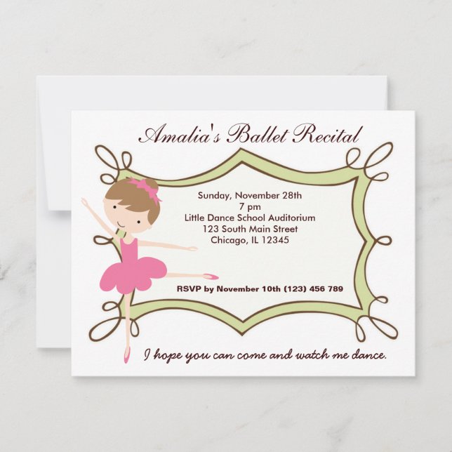 BallettErwägung Einladung (Vorderseite)