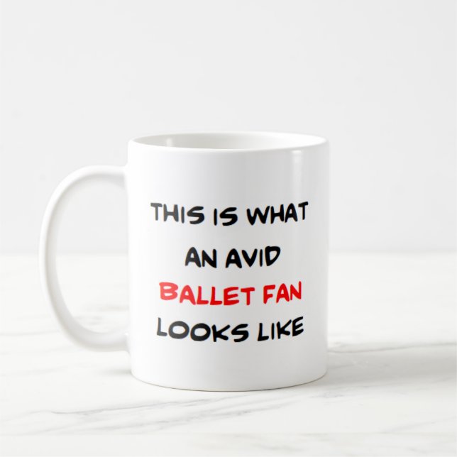 Ballettfan, begeistert kaffeetasse (Links)