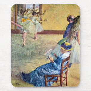 Ballettklasse, die Tanzhalle von Edgar Degas Mousepad
