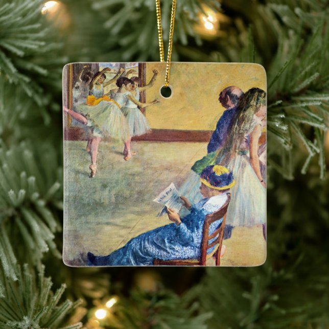 Ballettklasse, die Tanzsaal von Edgar Degas Keramikornament (Baum)