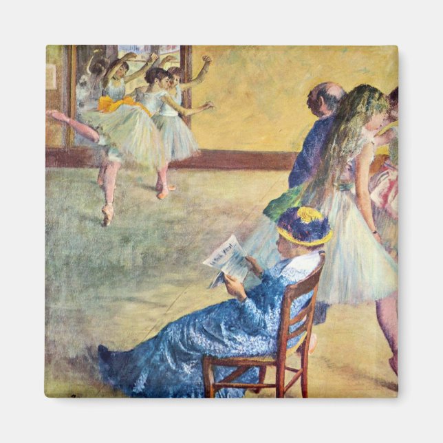 Ballettklasse, die Tanzsaal von Edgar Degas Magnet (Vorne)