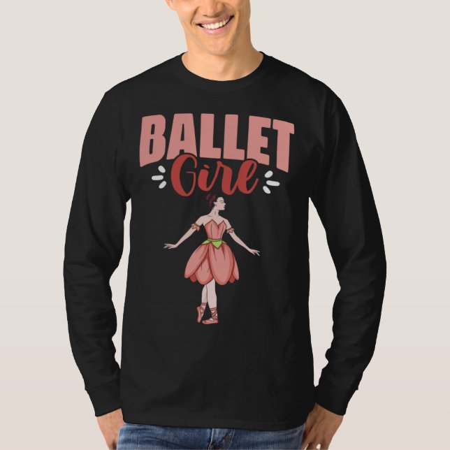 Ballettmädchen Ballerina Tanz Balletttänzerin T-Shirt (Vorderseite)