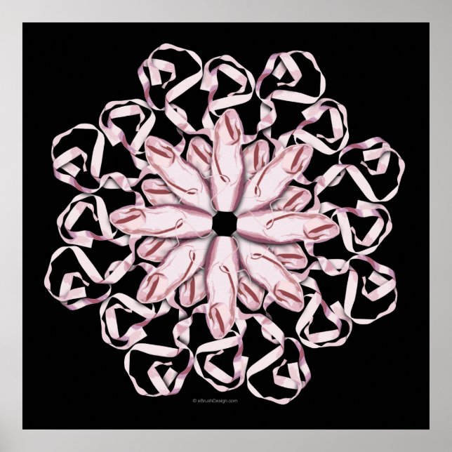 Ballettmuster (pink) poster (Vorne)
