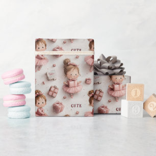 Ballettparty in Rosa und Ballett-Pink Geschenkpapier