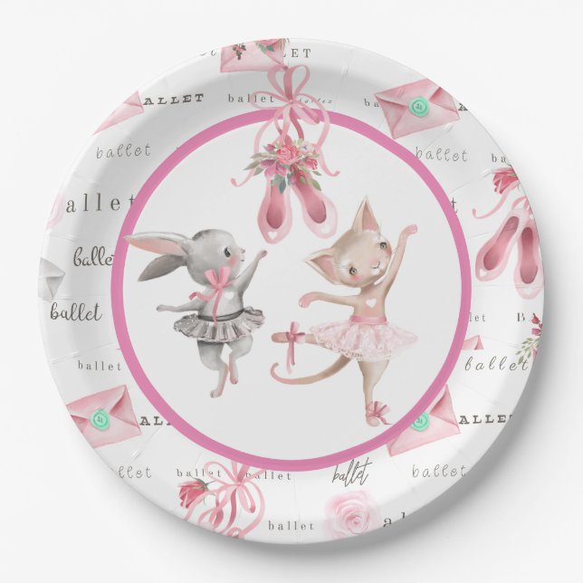 Ballettparty Pappteller (Vorderseite)