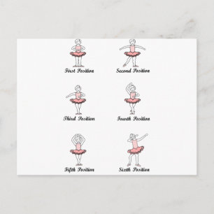 Ballettpositionen Postkarte